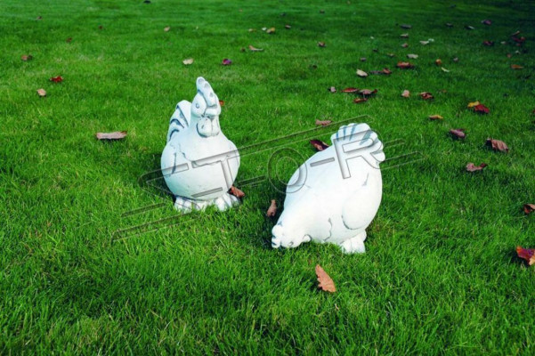 Décoration de jardin Poulets Patio Pierres Figures Figurine Statuette Décorative