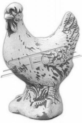 Décoration de jardin Poulet Patio Pierre Figures Figure Statue blanche décorative