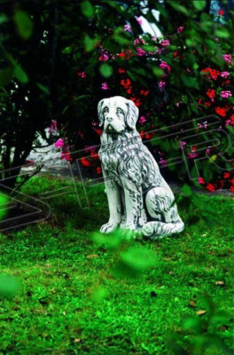 Décoration de jardin Statue de chien Sculpture Figurines Gris Sculptures Designer