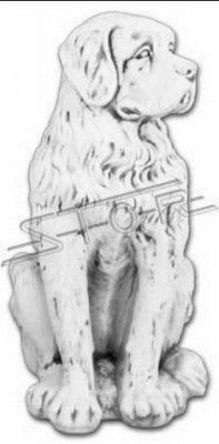 Décoration de jardin Statue de chien Sculpture Figurines Gris Sculptures Designer