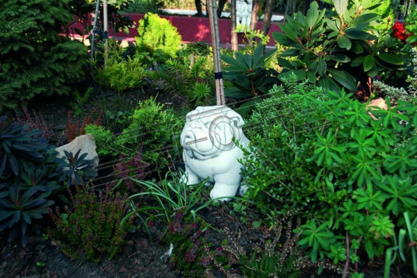 Décoration de jardin Chien Patio Pierres Figurines Figure décorative Statue blanche