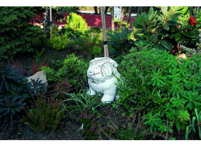 Décoration de jardin Chien Patio Pierres Figurines Figure décorative Statue blanche