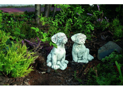 Décoration de jardin Chien Patio Pierres Figures Figure Statue Décorative