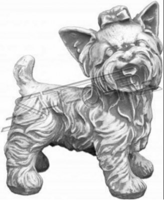 Décoration de jardin Chien Blanc Patio Pierre Figures Statue Décorative Figure