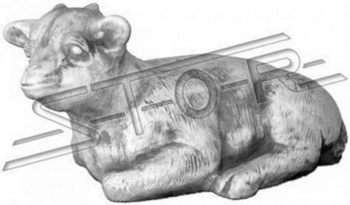 Décoration de jardin Veau Terrasse Figures en pierre Figure Statue décorative