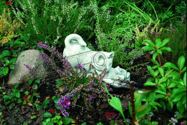 Décoration de jardin Statue de chat Sculpture Figurines Sculptures blanches Design