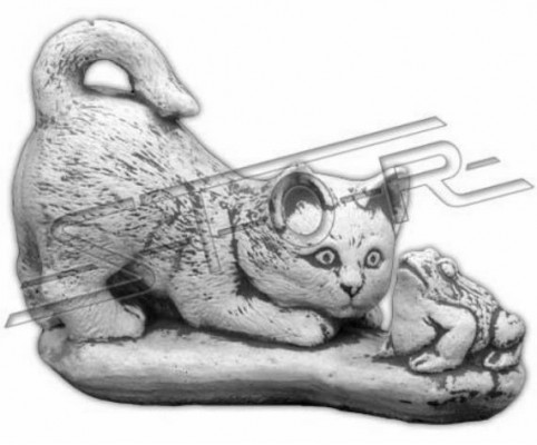 Décoration de jardin Statue de chat Sculpture Figurines Sculptures blanches Design