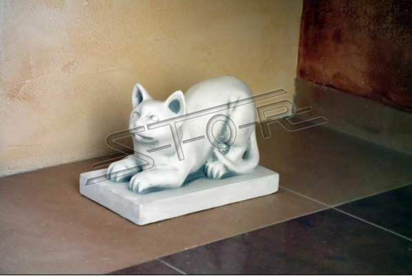 Décoration de jardin Chat Patio Figurines de pierre décoratives Statue