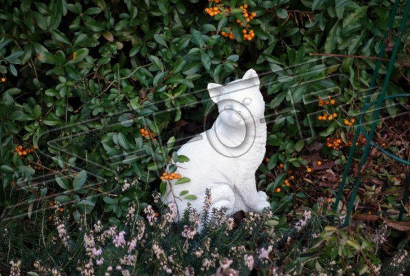 Décoration de jardin Chat Patio Figurines Figure en pierre Statue Décorative