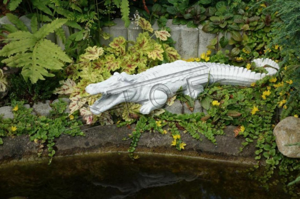Décoration de jardin Crocodile Patio Stone Figures Figure Statue