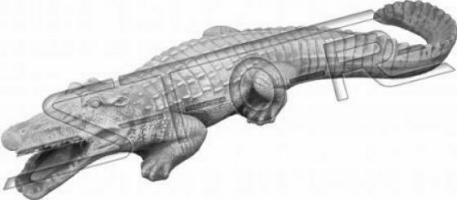 Décoration de jardin Crocodile Patio Stone Figures Figure Statue