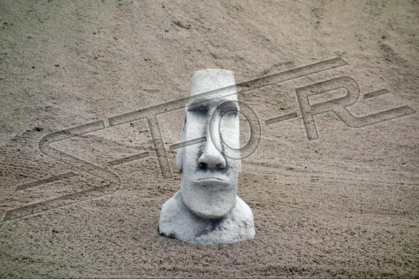 Décoration de jardin Moai Terrasse Figurines en pierre Figure Statue décorative