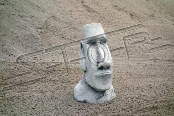 Décoration de jardin Moai Terrasse Figurines en pierre Figure Statue décorative