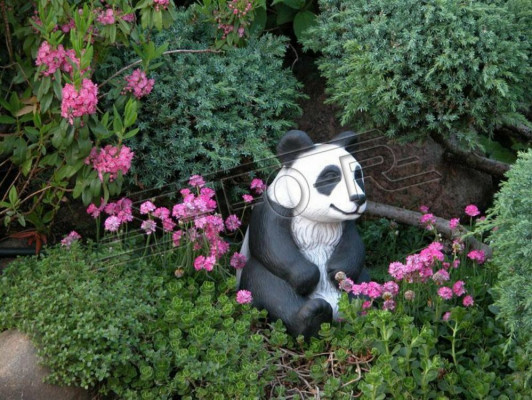 Décoration de jardin Panda Terrasse Figurines en pierre Figure Statue Décorative