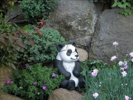 Décoration de jardin Panda Terrasse Figurines en pierre Figure Statue Décorative