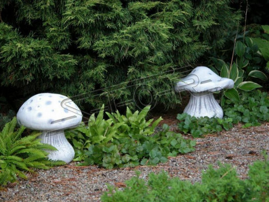 Décoration de jardin Champignon Patio Figures en pierre Figure Décoration Statue de nature.