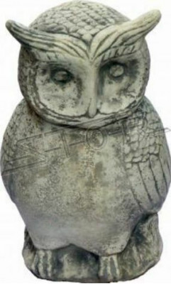 Décoration de jardin en pierre de chouette nature, statues décoratives de patio.