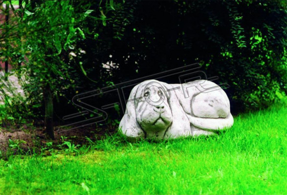 Statue de chien décorative de jardin en sculptures figurines Figurine de sculpteur.