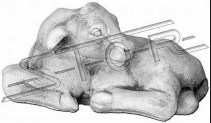 Décoration de vache de jardin en pierre patio blanche statue nature sculpture