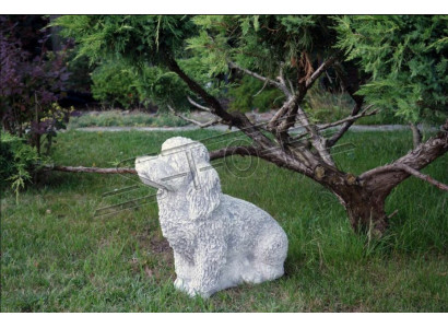 Décoration blanche de jardin Chien Pierre Patio Figure Figurines Statue décorative