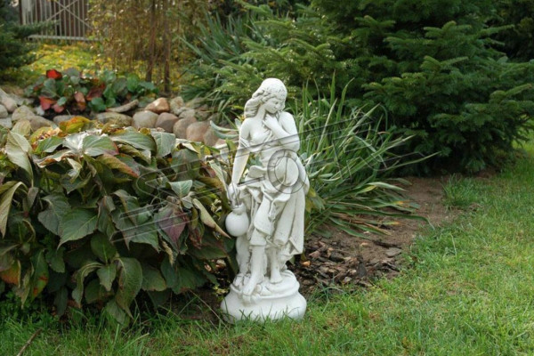 Figure de jardin "Mme Fontaine" 66cm figure d'étang en pierre coulée de personnes