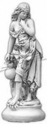 Figure de jardin "Mme Fontaine" 66cm figure d'étang en pierre coulée de personnes