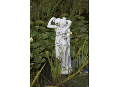 Figure de jardin "Mme Fontaine" 76cm figurine de bassin en pierre moulée