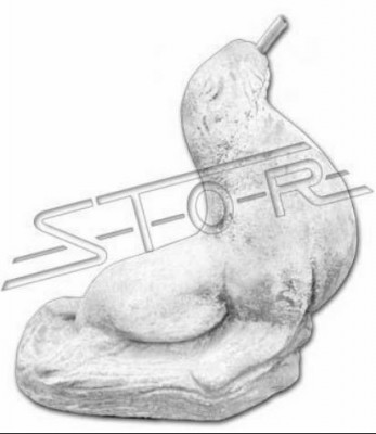 Figure de jardin "Fontaine" 32cm figure d'étang statue en pierre coulée