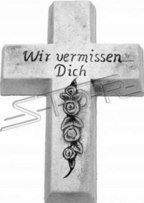 Croix de l'ange gardien grave Ornement funéraire en pierre Statue de figurine de pierre
