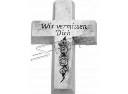 Croix de l'ange gardien grave Ornement funéraire en pierre Statue de figurine de pierre