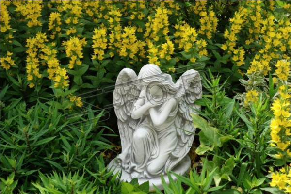Pierre tombale Décoration de pierre tombale Figure d'ange Sculpture de Dieu Saint 36cm Immédiatement