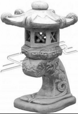 Décoration de jardin japonais Lampes Éclairage Bain d'oiseaux