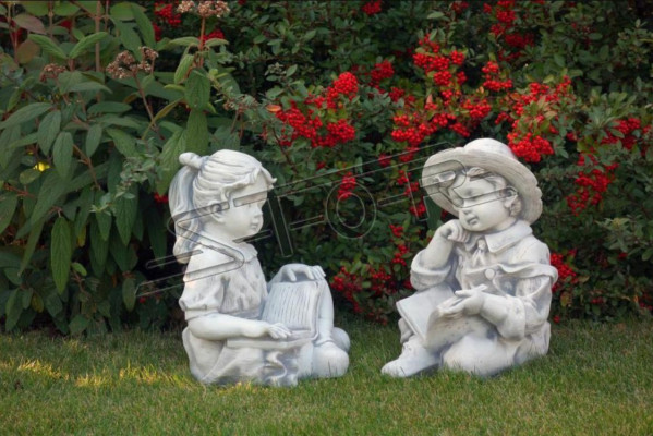 Garçon 44cm Figur Statue Figure Sculpture Statues Jardin