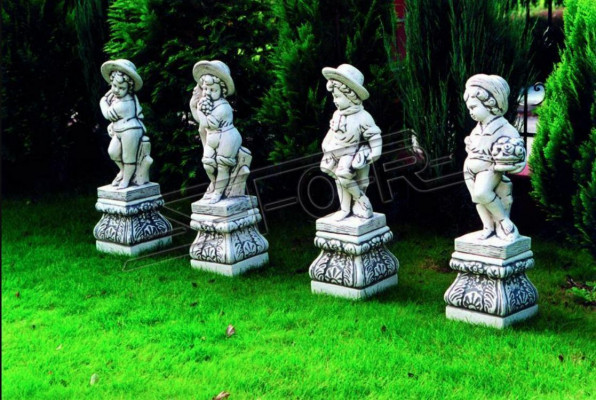 Garçon 70cm Sculpture Design Figurine Statue Figures de Jardin Statues