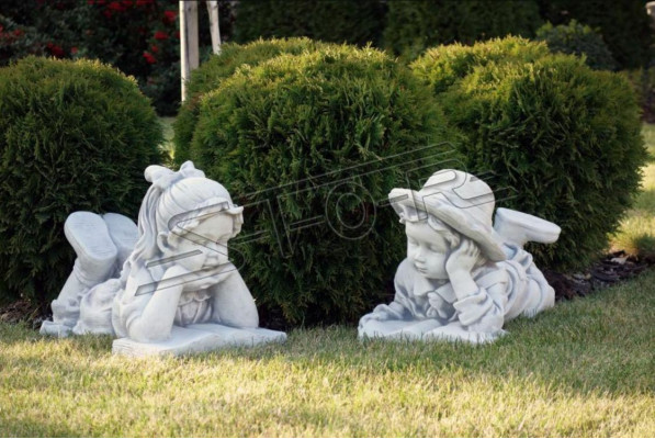 Garçon Garçon 31cm Figurine Statue Figures Sculpture Statues Décoration de Jardin