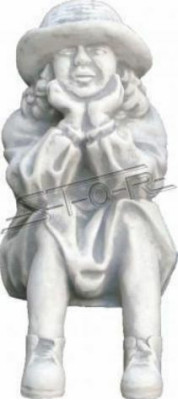 Garçon Assis Figure Statue Figures Sculpture Statues Décoration de Jardin Instantanée