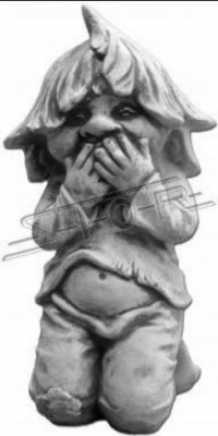 Garçon Assis Figurine Décorative Statue Figures Sculpture Statues Jardin