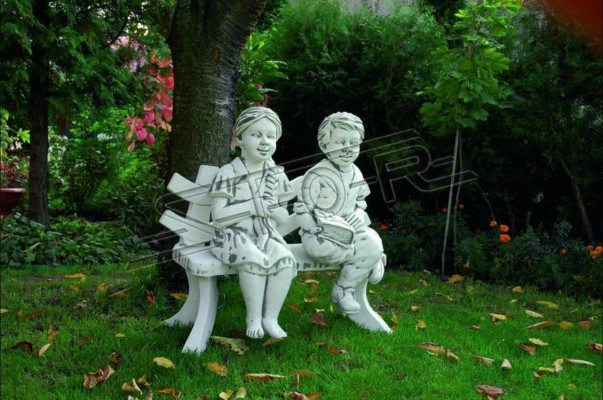 Garçon Assis Figure Statue Figures Sculpture Statues Décoratives Jardin