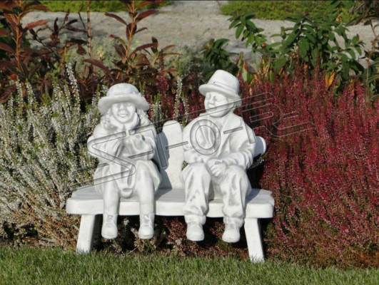 Garçon Assis Figurine Statue Figures Sculpture Statues Décoration de Jardin S105002
