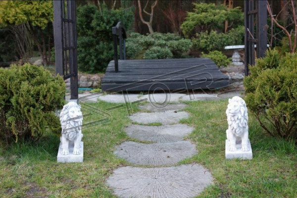 Figure de jardin Lion Patio Décoration de jardin Sculpture Figurines Sculptures Statues