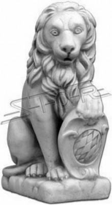 Statue de jardin Lion Patio Sculpture de jardin Figurines décoratives Sculptures