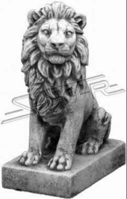 Figurine de lion de jardin Statue de jardin de terrasse Sculptures de chiffres Décor de sculptures Statues