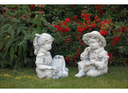 Fille assise Figure Statue Figurines décoratives Sculpture Statues Jardin