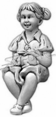 Fille Assis Figure Statue Figures Sculpture Décorative Statues Jardin