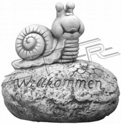 Schild Welcome Schnecke Willkommensschilder Gartenfigur
