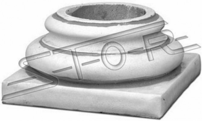 Base de pied de colonne de décoration de jardin en pierre antique