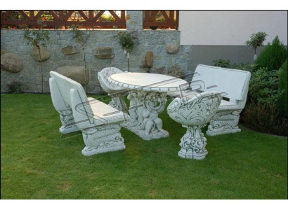 Chaises Chaise Fauteuil Meubles de jardin Trône Figure en pierre Statue Style antique