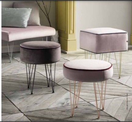 Tabouret Ottoman Tabouret Siège Tabouret d'Appoint Tabouret Rond Tabouret Rembourré