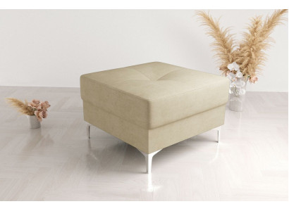Tabouret Textile neuf Moderne Blanc Petit Design Tissu Repose-pieds Velours