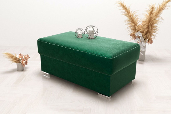Meubles Salon Bancs Siège Textile Vert Design Ottoman Tabouret Tabouret Rembourré Repose-pieds